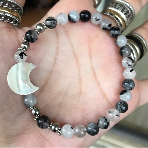 Genuine quartz moon or hamsa or heart bracelets - Picture 4 of 6